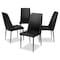 Baxton Studio Chandelle Modern Black Faux Leather Upholstered Dining Chair 146-8792 - alternate 1
